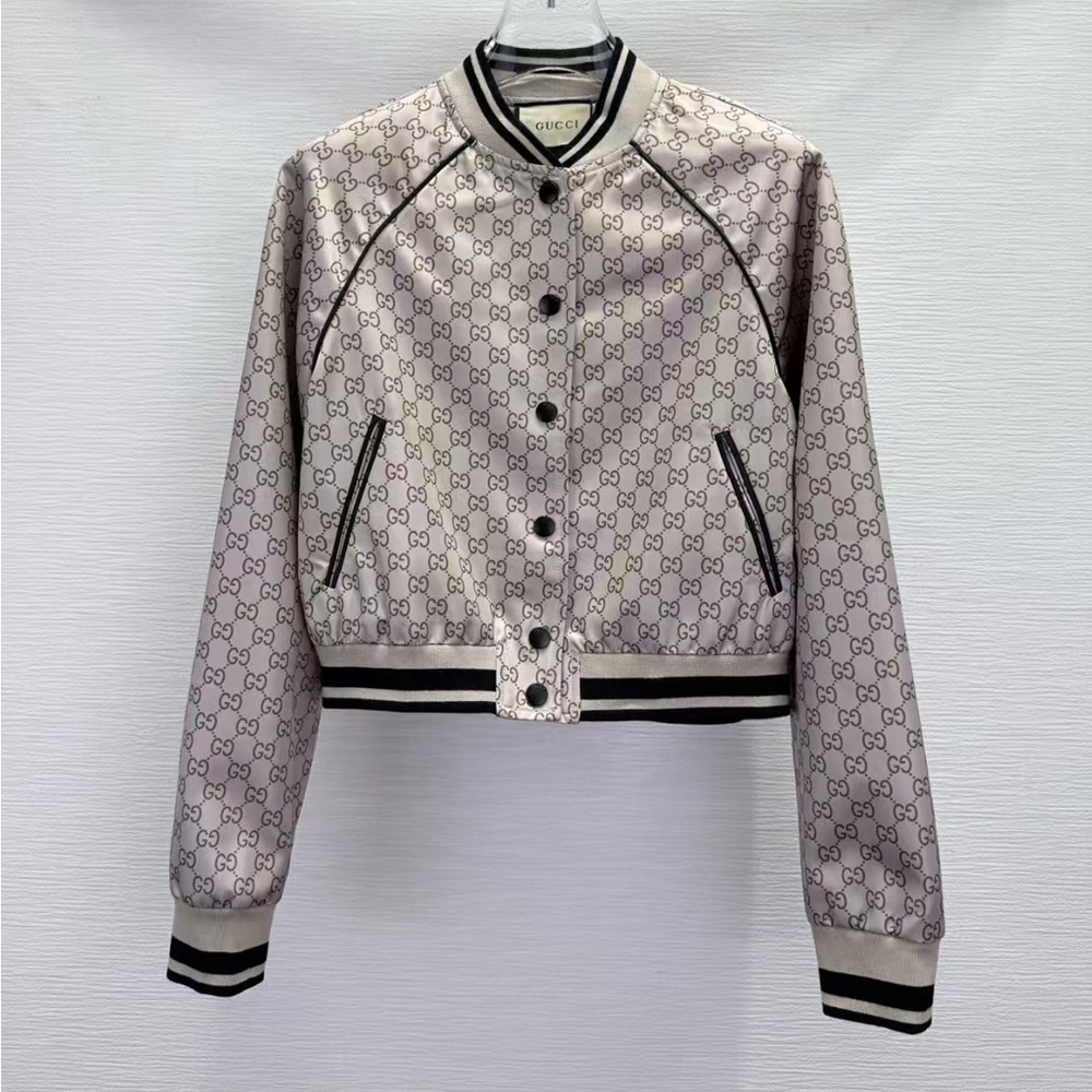 Gucci Women's Cream Bomber Jacket